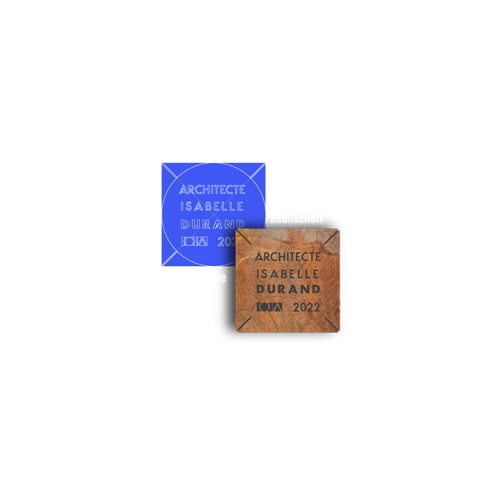 Plaque signature Officiel Architecte