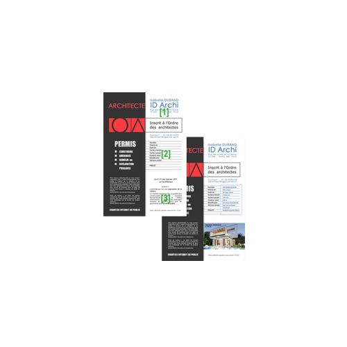 Panneau permis Officiel Architecte