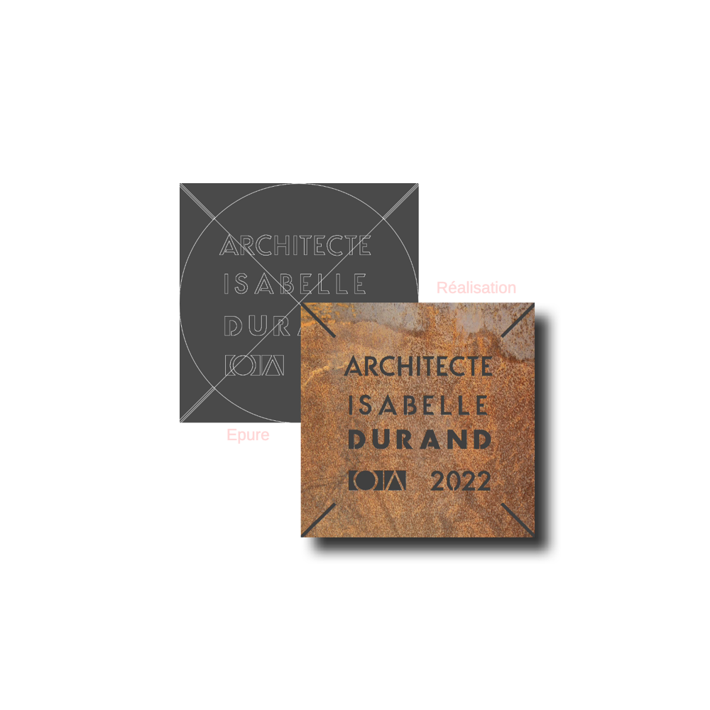 Plaque signature Officiel Architecte